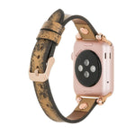 Ferro Leather Apple Watch Band with Rose Gold Trok