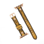 Ferro Leather Apple Watch Band with Rose Gold Trok