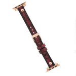 Ferro Leather Apple Watch Band with Rose Gold Trok