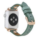 Ferro Leather Apple Watch Band with Rose Gold Trok