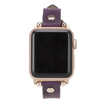 Ferro Leather Apple Watch Band with Rose Gold Trok
