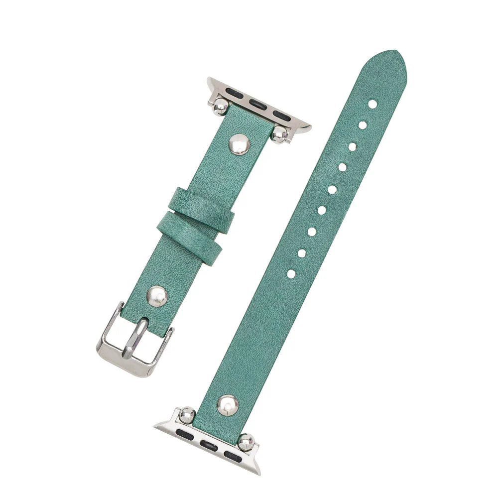 Ferro Apple Watch Leather Band with Silver Trok