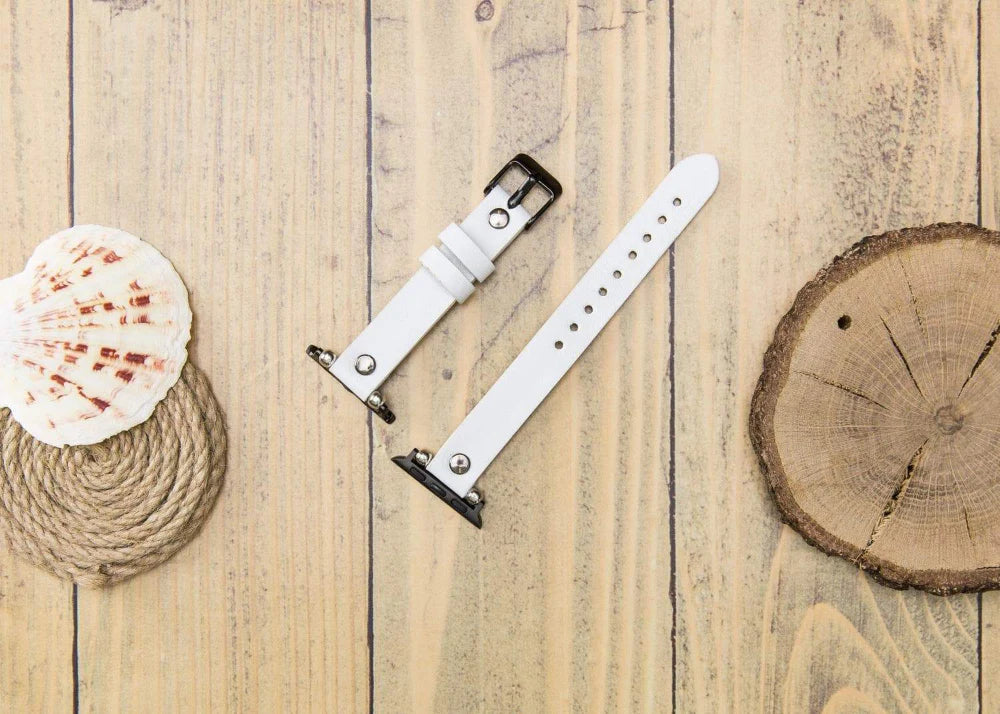 Ferro Apple Watch Leather Band with Silver Trok