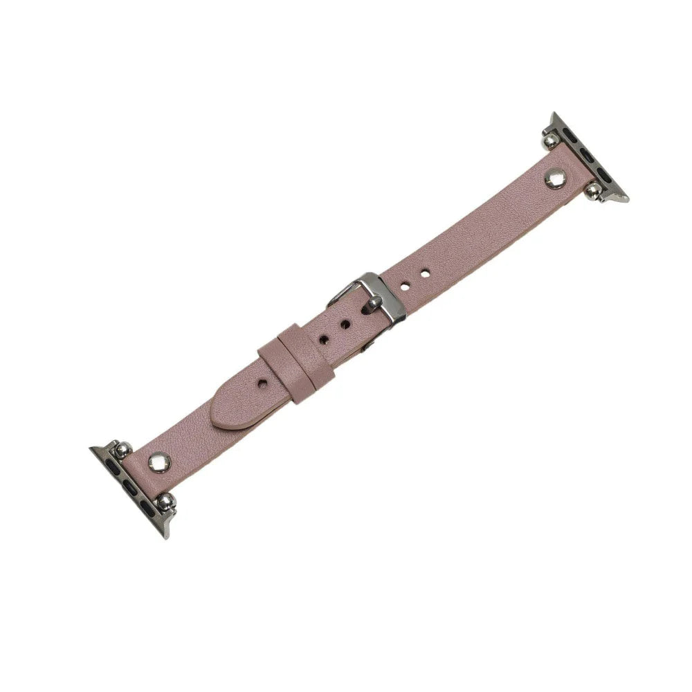 Ferro Apple Watch Leather Band with Silver Trok