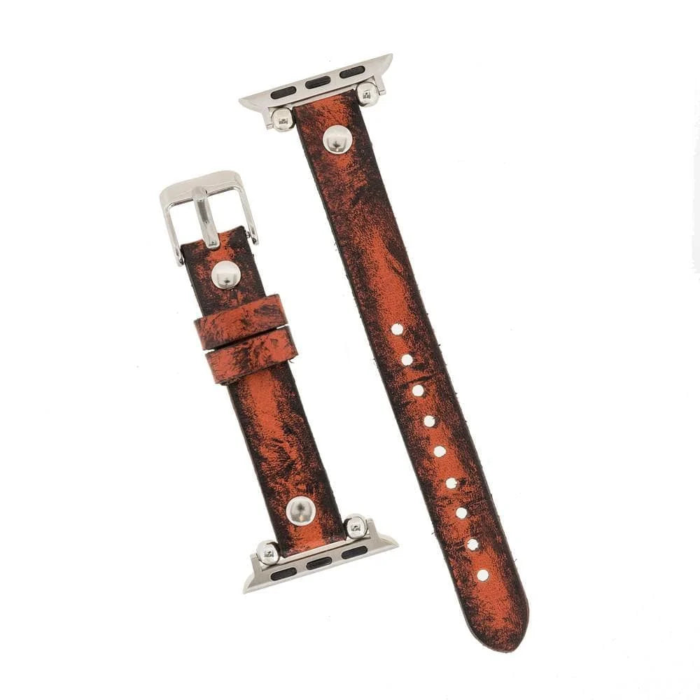 Ferro Apple Watch Leather Band with Silver Trok