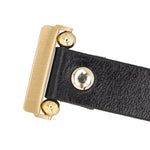 Ferro Leather Fitbit Watch Band with Gold Trok