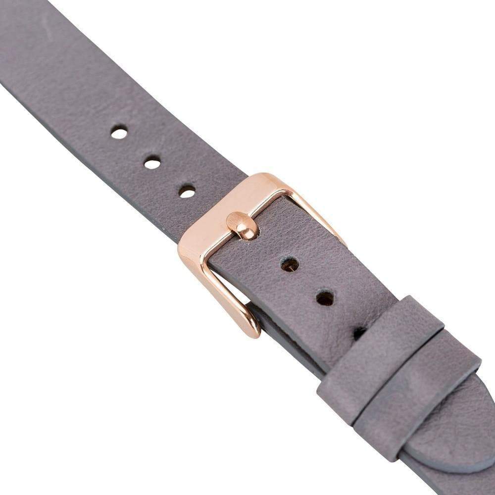 Ferro Leather Fitbit Watch Band with Gold Trok