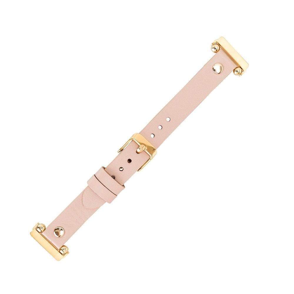 Ferro Leather Fitbit Watch Band with Gold Trok