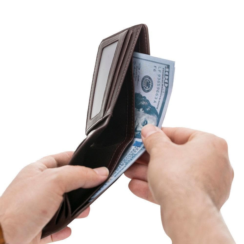 Leather Wallet – Genuine Leather Bifold Wallet with Card Slots (Torin)