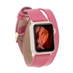 Slim Double Apple Watch Leather Band