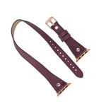 Slim Double Tour Apple Watch Leather Band