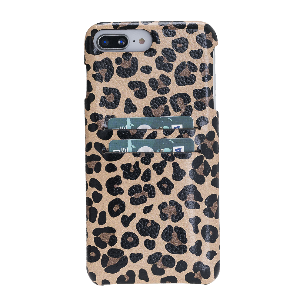 Apple iPhone 7-8 Series Leather Back Cover Leopard