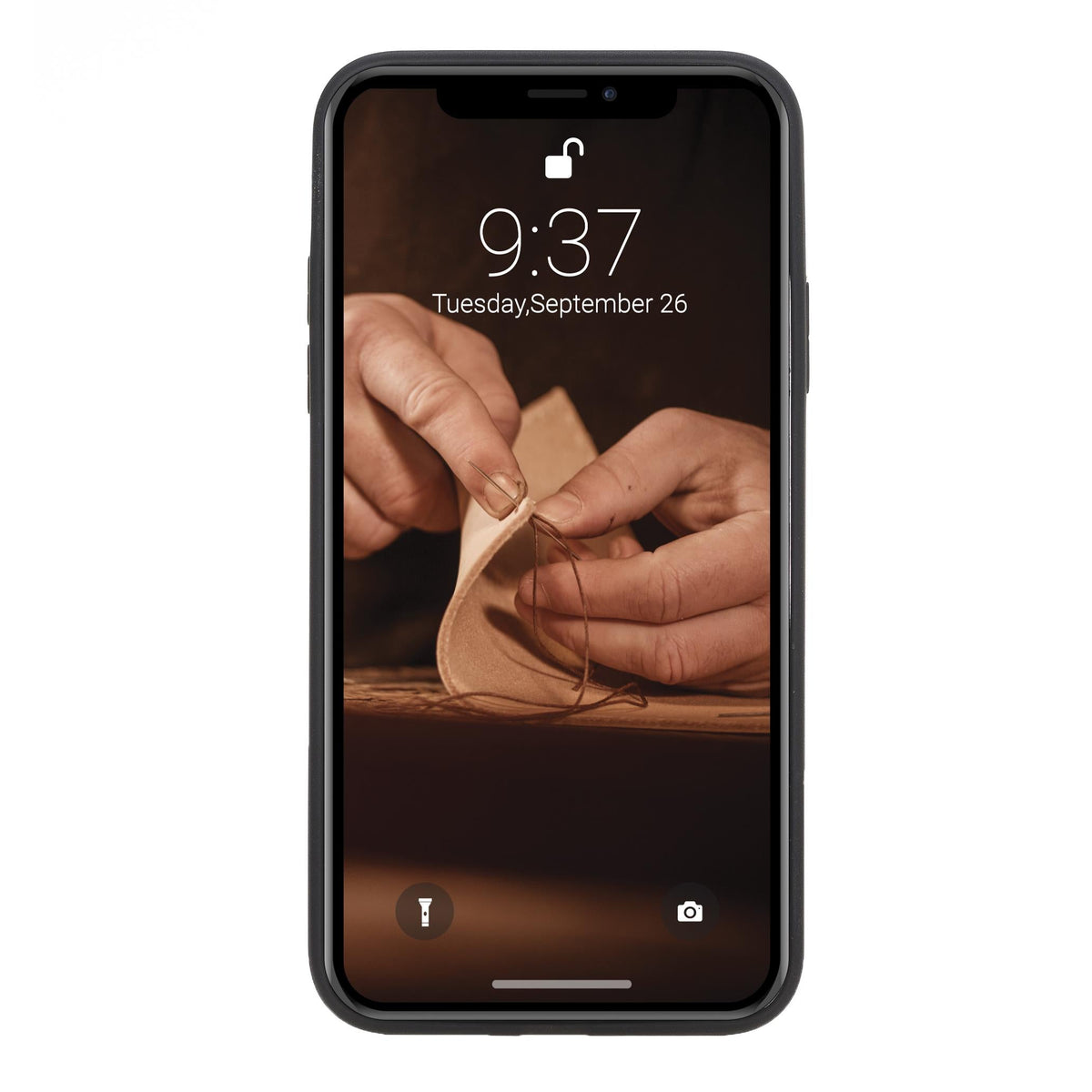 Apple iPhone X-XS Max Series Leather Back Cover Blue Swo