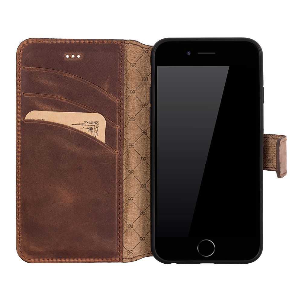 Apple iPhone 7-8-SE Compatible Leather Wallet Case G2