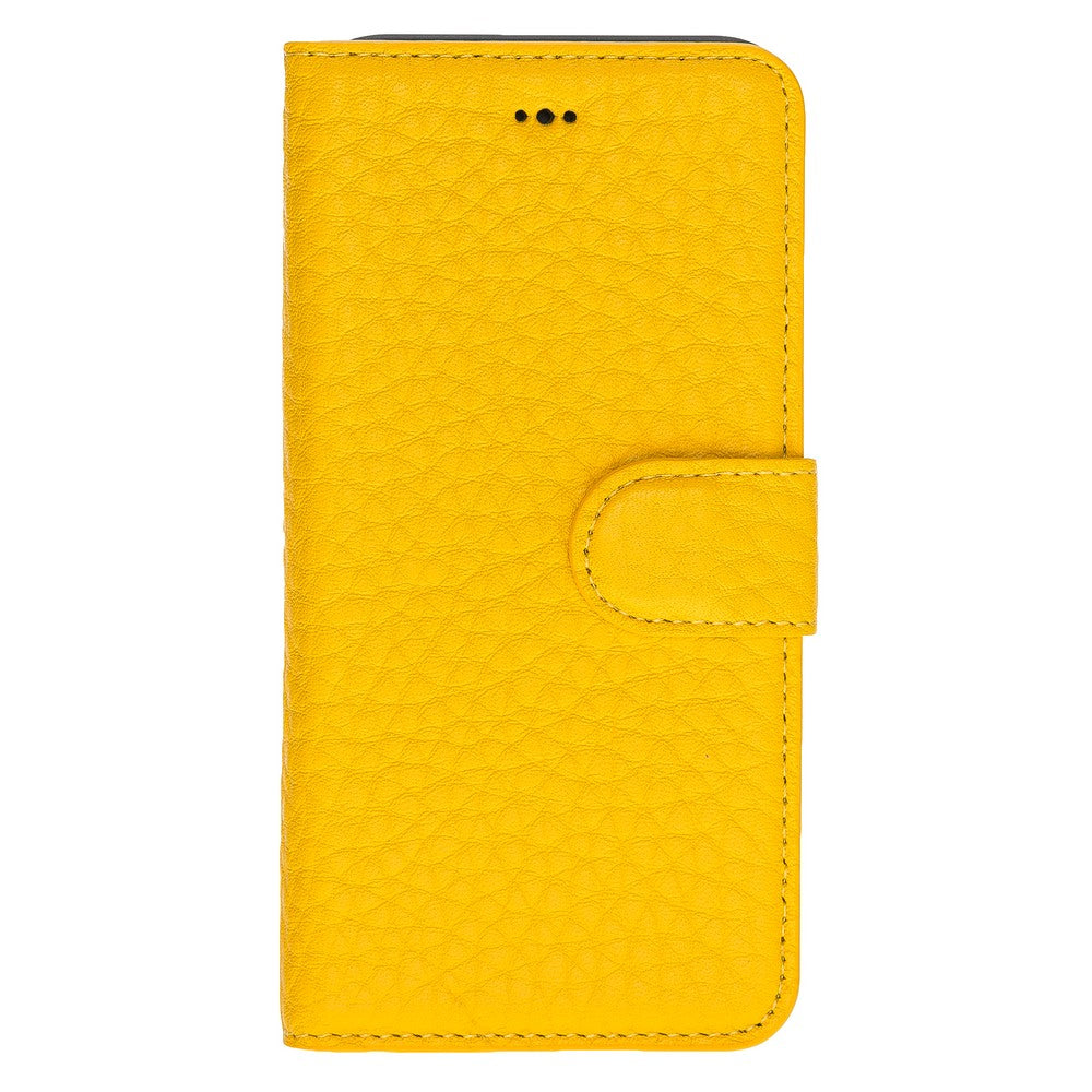 Apple iPhone X-XS Series Leather Wallet Case Yellow