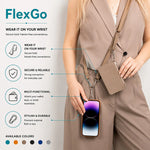 FlexGo Leather Phone Strap & Wallet Set – Clip-On Flex