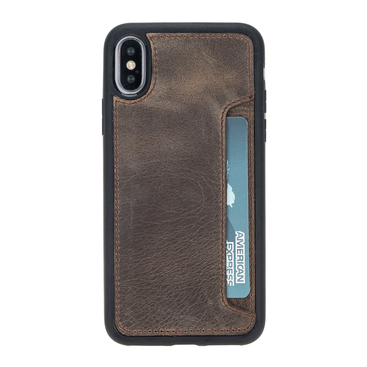 Apple iPhone X-XS Series Leather Card Holder Back Cover RO6