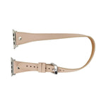 Leeds Double Tour Slim with Silver Bead Apple Watch Leather Straps