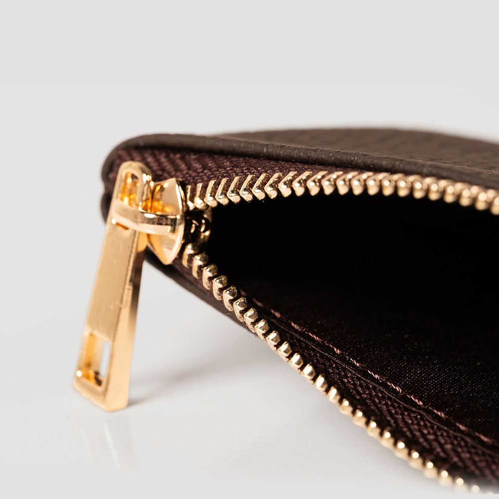3002 Unisex Leather Coin Purse With Zipper