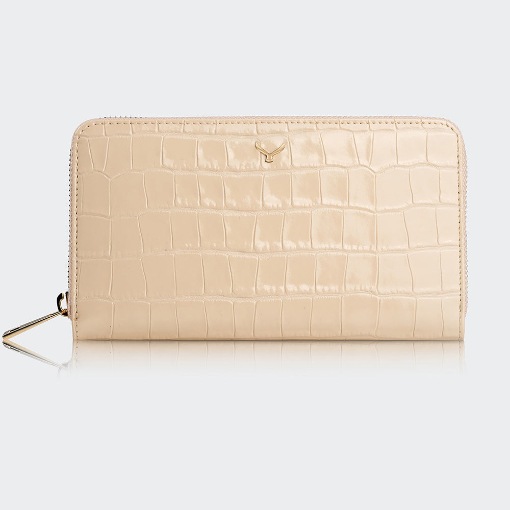 5110 Women Large Leather Wallet With Triple Compartments