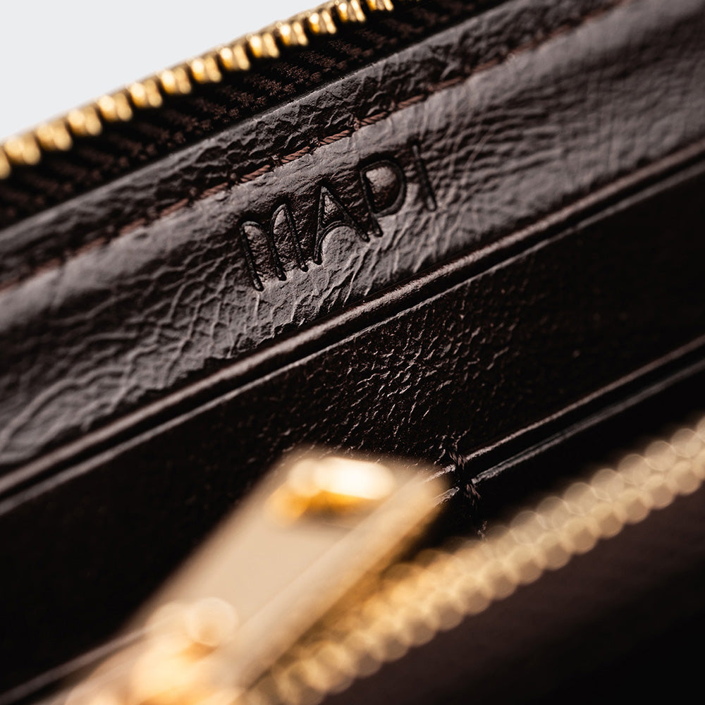 5111 Women Large Leather Wallet With Dual Compartments