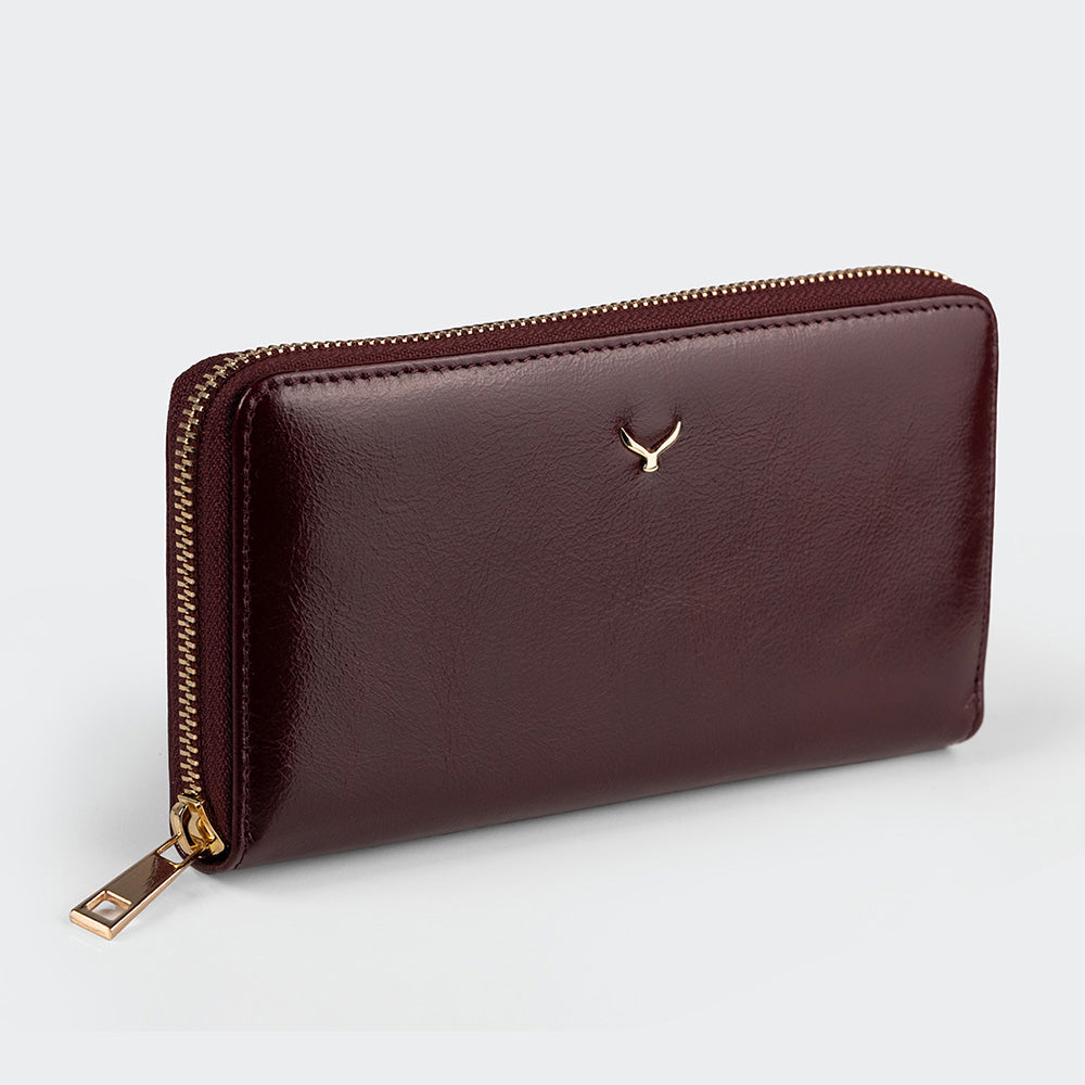 5111 Women Large Leather Wallet With Dual Compartments
