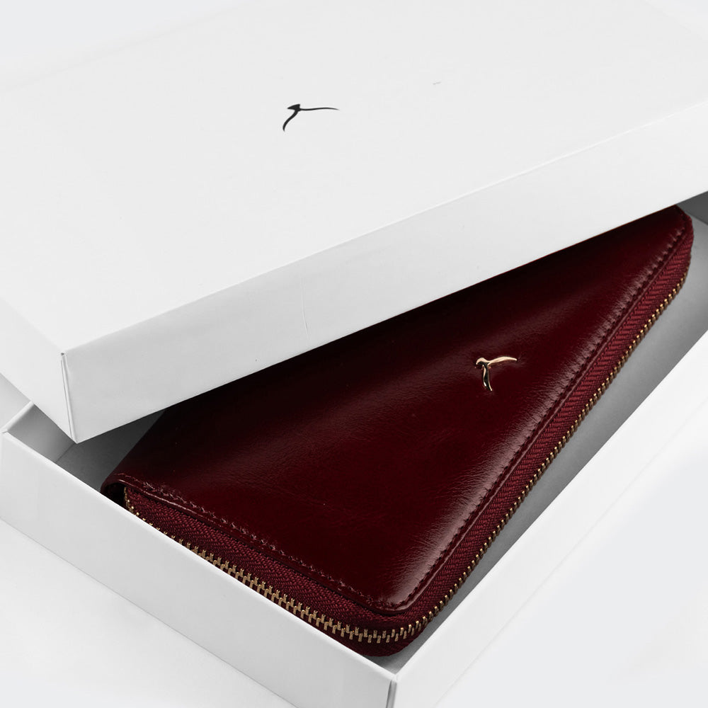 5111 Women Large Leather Wallet With Dual Compartments