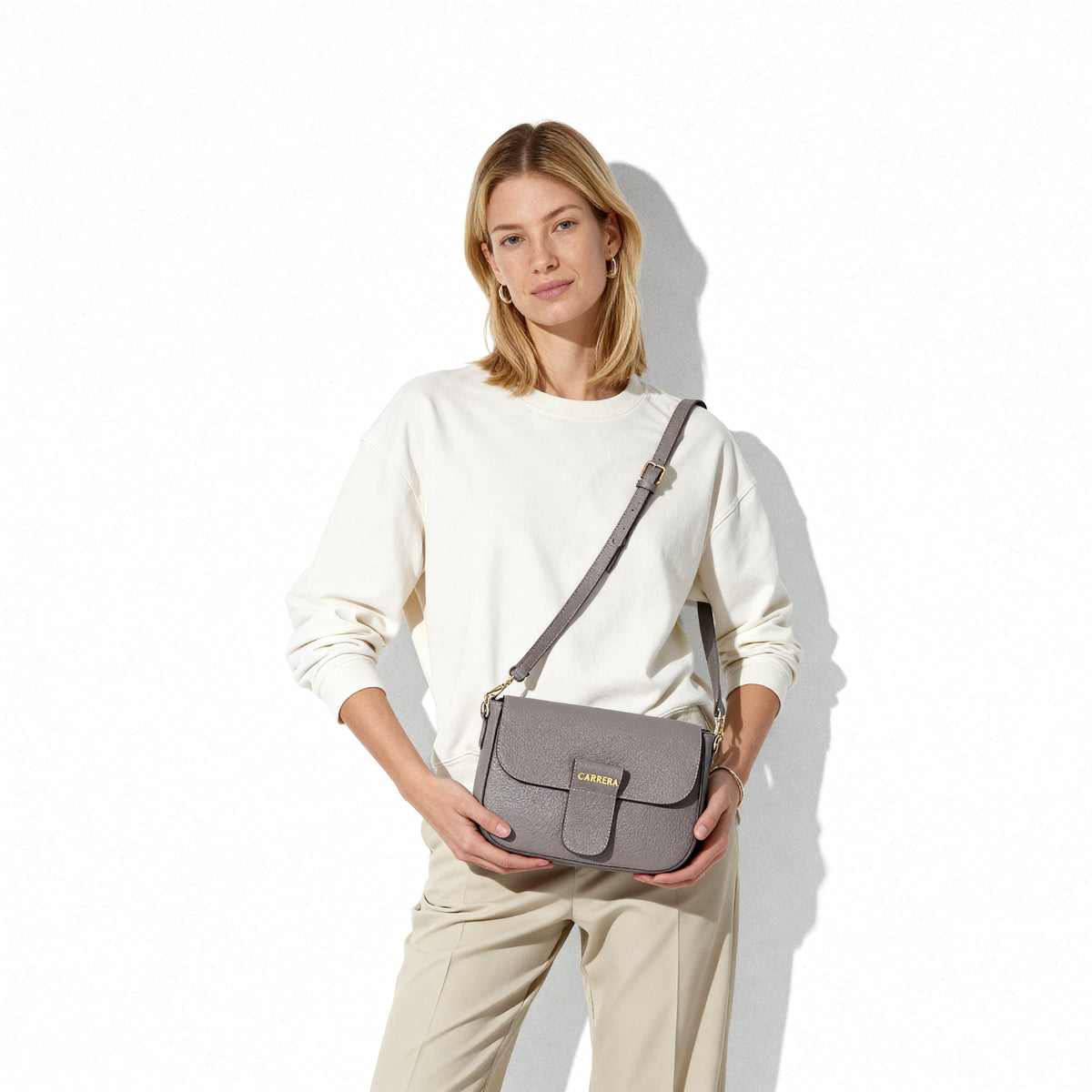 Carrera Seravelle Genuine Leather Crossbody Bag
