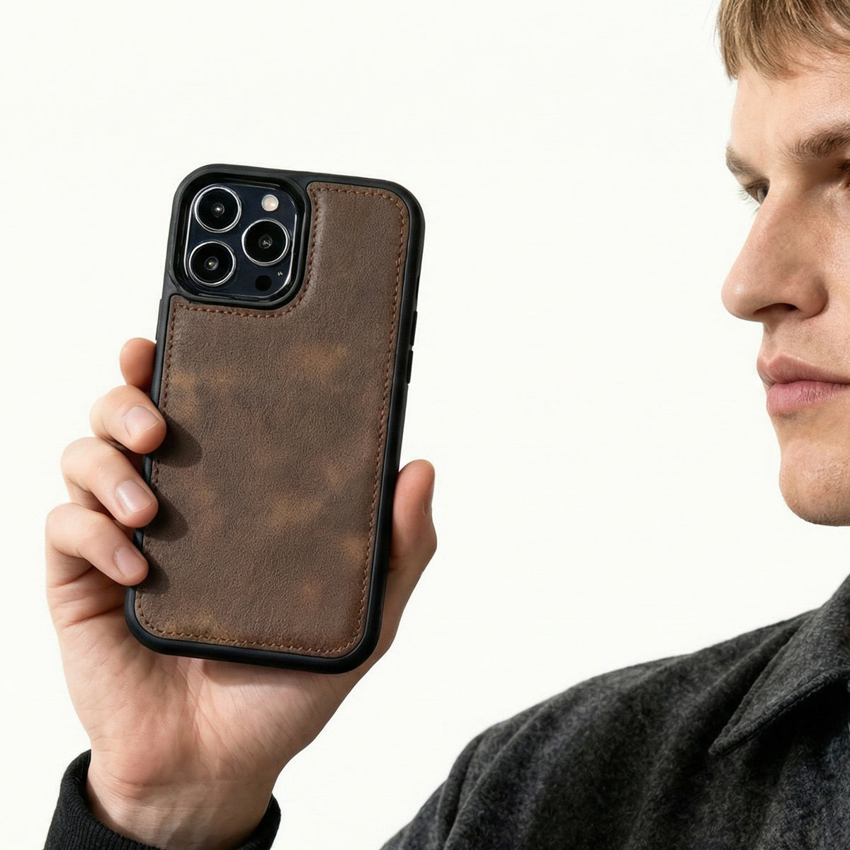 Flex Cover iPhone 13 Series Genuine Leather Back Cover / FXC