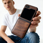 Slim Leather Case for Samsung Galaxy Z Flip 5 (Eldur)