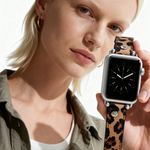 Ferro Leather Apple Watch Band with Silver Trok