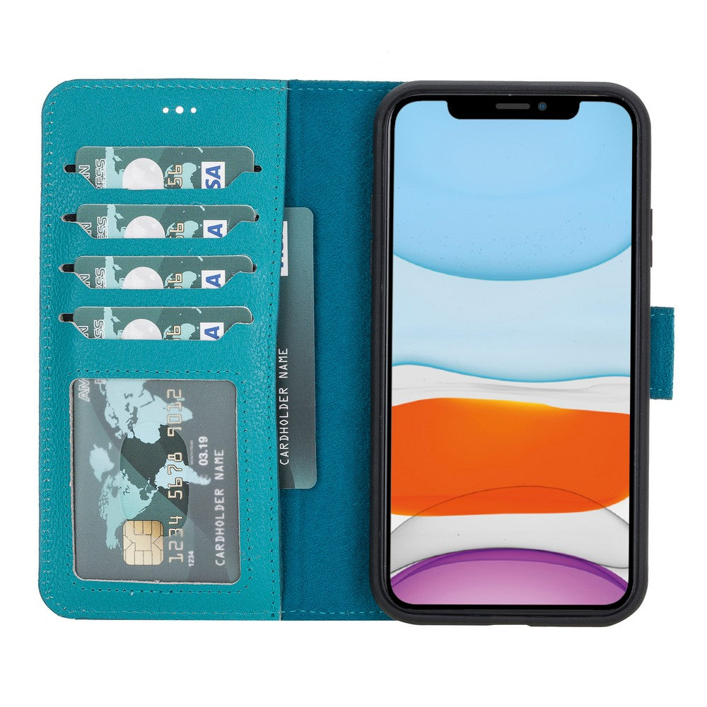 Apple iPhone 11 Series Compatible Leather Wallet Case