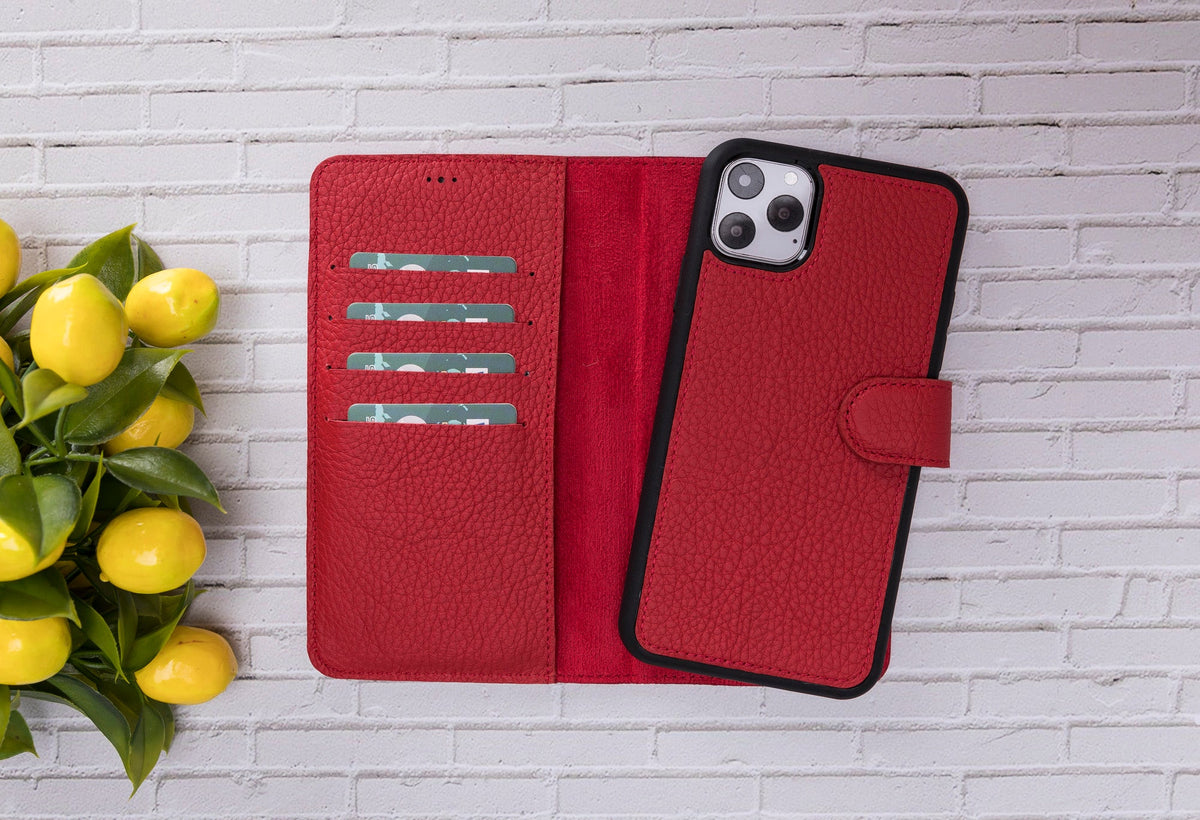 Apple iPhone 11 Series Compatible Leather Wallet Case