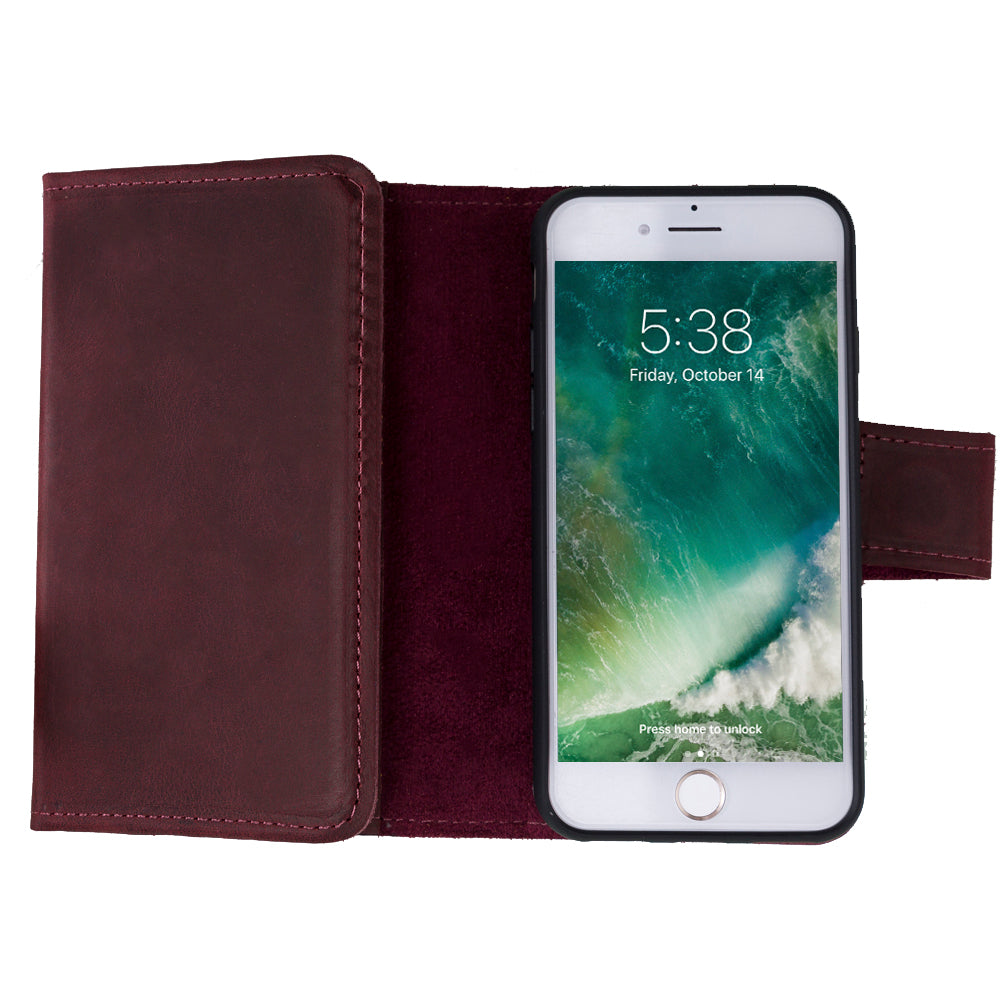 Apple iPhone 7-8 Series Leather Wallet Case Santa