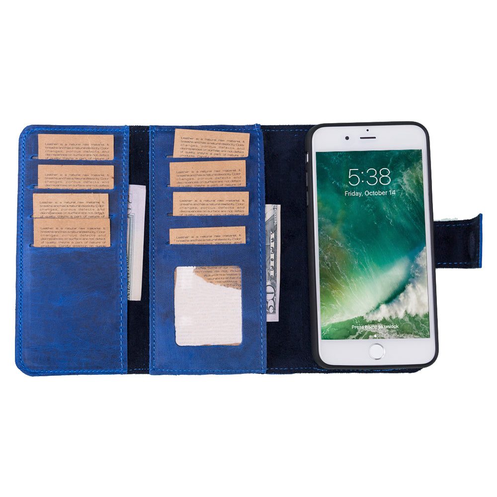 Apple iPhone 7-8 Series Leather Wallet Case Santa