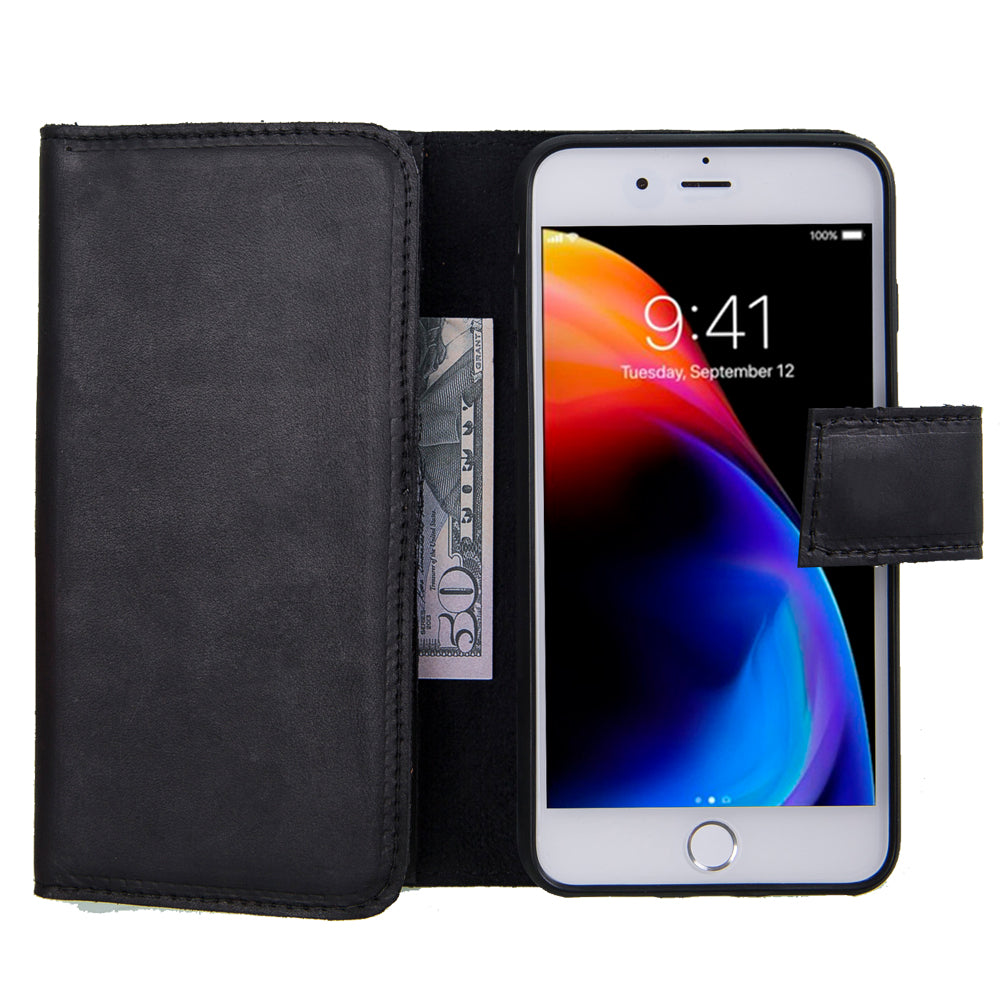 Apple iPhone 7-8 Series Leather Wallet Case Santa