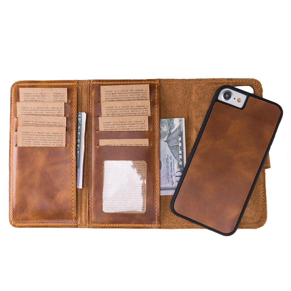 Apple iPhone 7-8 Series Leather Wallet Case Santa