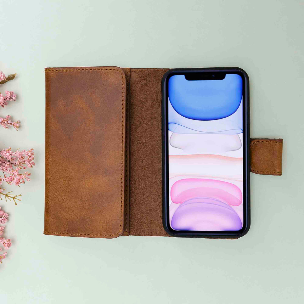 Santa iPhone 11 Pro Leather Detachable Wallet Case