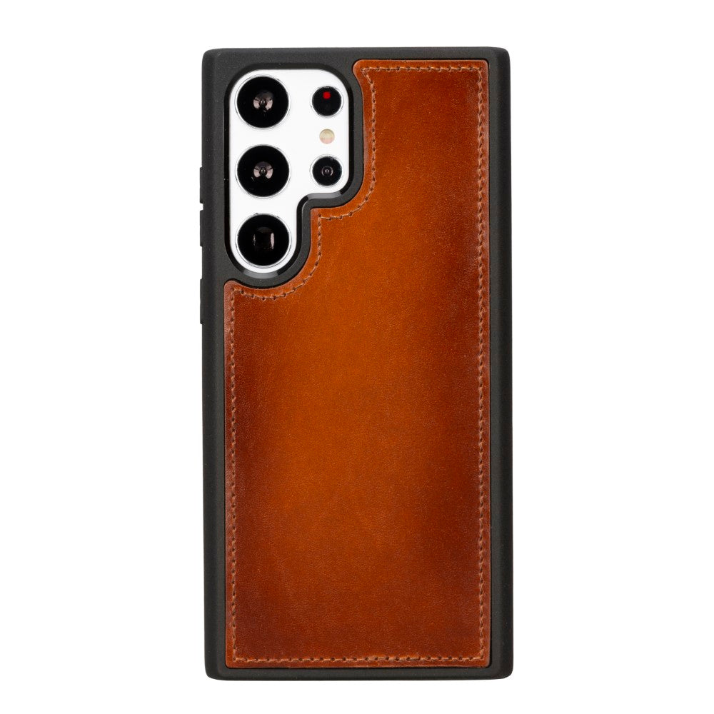 Samsung Galaxy S23 Ultra Compatible Leather Wallet Case RST2EF Brown